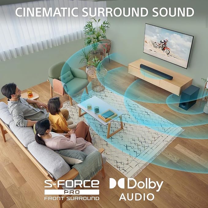 Sony BRAVIA 2 II 50 Inch 4K Ultra HD LED Smart TV (K-50S20M2, 2025 Model) with HT-S400 2.1ch Soundbar and Wireless Subwoofer Bundle