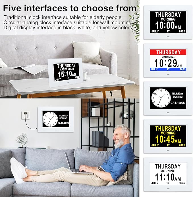 Digital Dementia Clock for Seniors