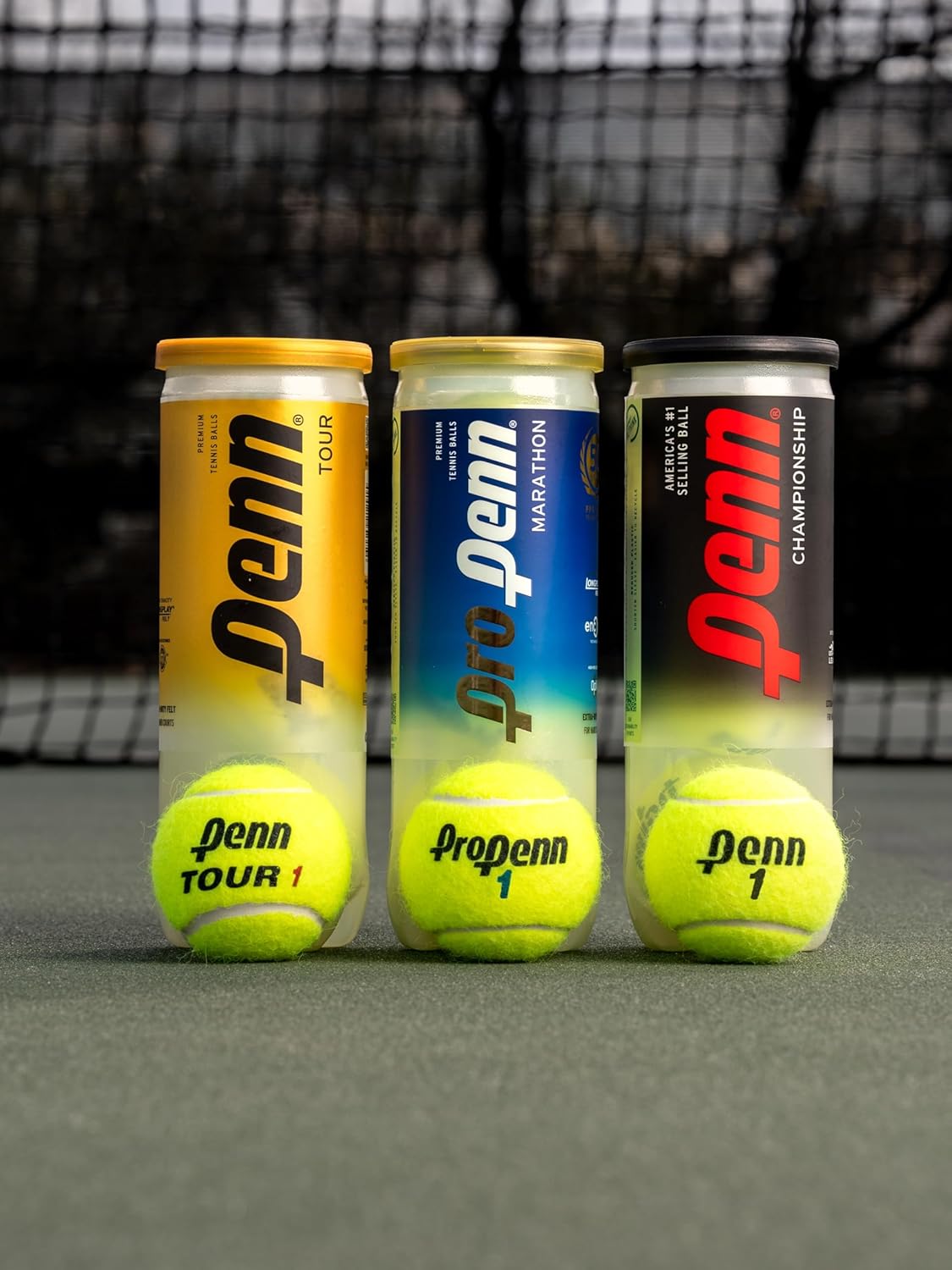 Penn Championship Tennis Balls - Extra Duty Felt, Pressurized | 15 Cans, 45 Balls Total