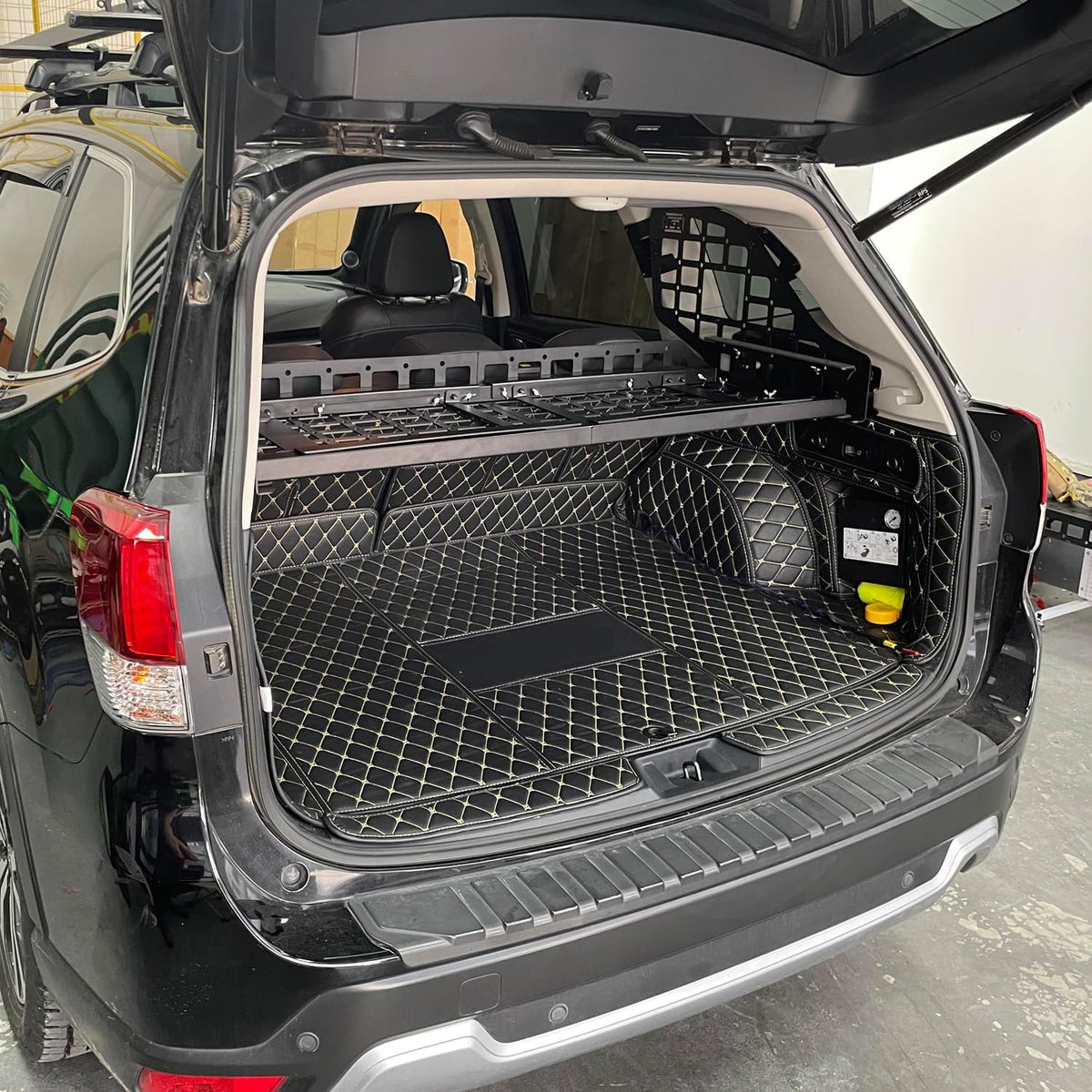 HIGH FLYING for Subaru Forester 2019-2024 Car Accessories Modular Storage Molle Panels System Trunk Shelf Luggage Storage Carrier Trunk Organizer Aluminum Alloy (Trunk Shelf)