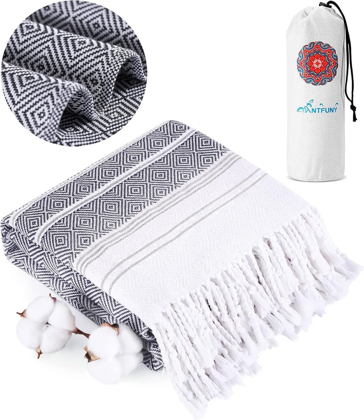 Turkish Beach Towel - Quick Dry & Sand Free | Perfect Gift for Dad, Husband & Grandpa