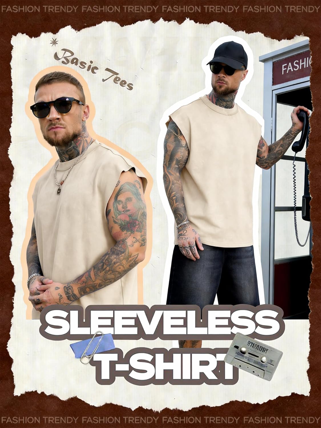 PLEPAN Men's Muscle Tank Tops - Sleeveless Workout Tee Shirts for Gym | Stylish & Comfortable