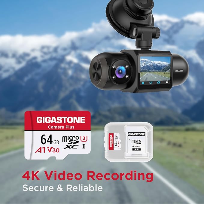 GIGASTONE 64GB Micro SD Card 5-Pack, Camera Plus, MicroSDXC Memory Card