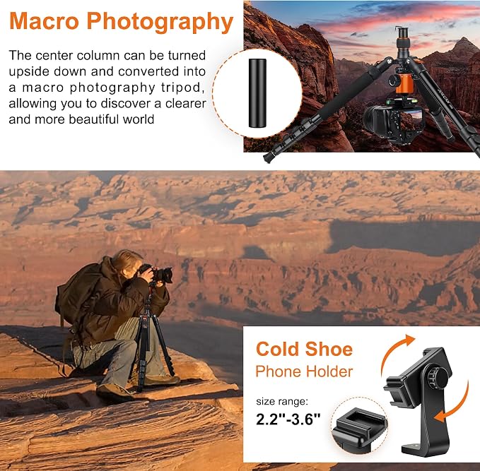 JOILCAN Tripod for Camera, Heavy Duty Travel Tripod for Binoculars Spotting