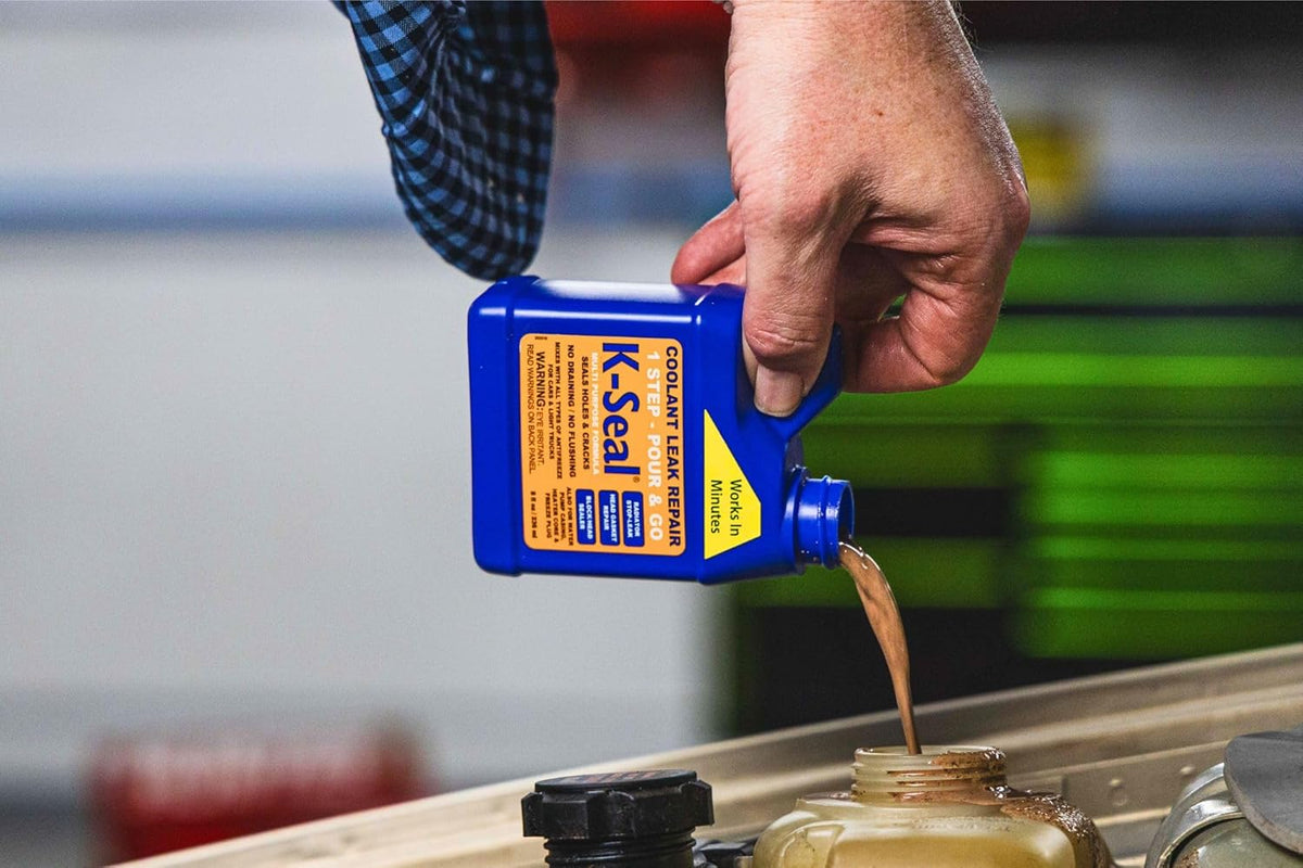K-Seal ST5501 Multi-Purpose One Step Coolant Leak Repair, 8oz, Pour and Go, Mixes with All Antifreeze, No Flushing Required
