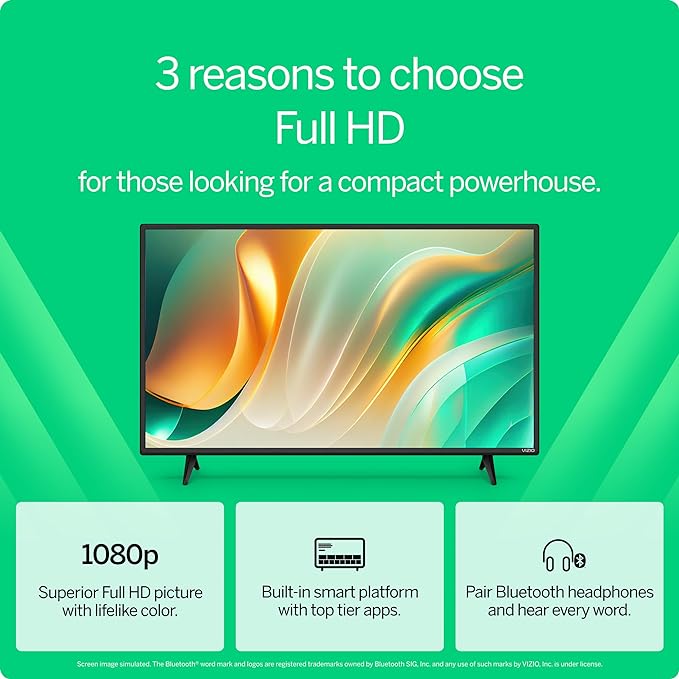 VIZIO VFD32M 32 inch Class 1080p HDR Smart TV (Renewed)