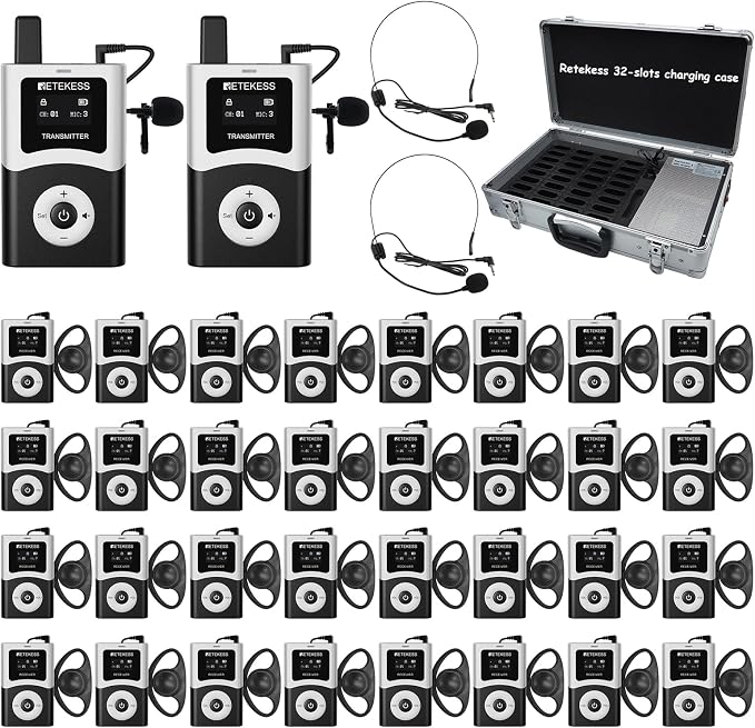 Retekess T130U Wireless Tour Guide System, Stable Signal, Assistive Listening
