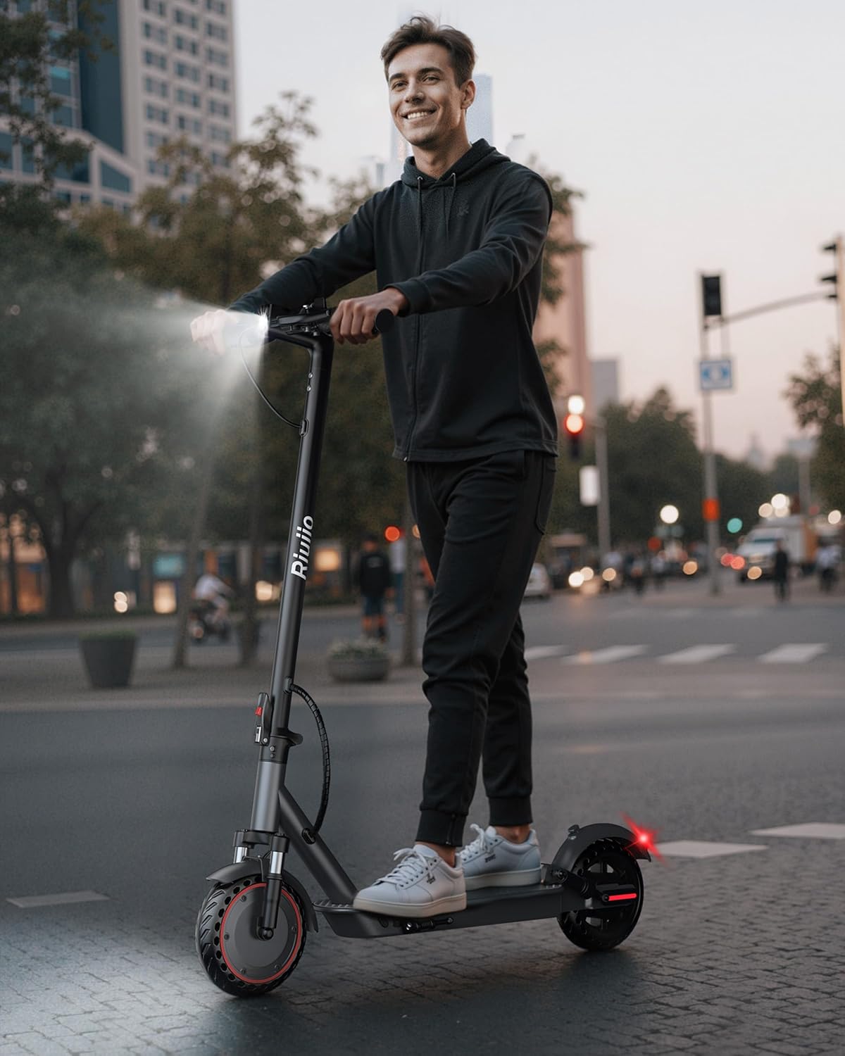 Regine Electric Scooter - Powerful 350W-500W Motor, 10-21 MPH, 10-28 Miles Range, Lightweight Design