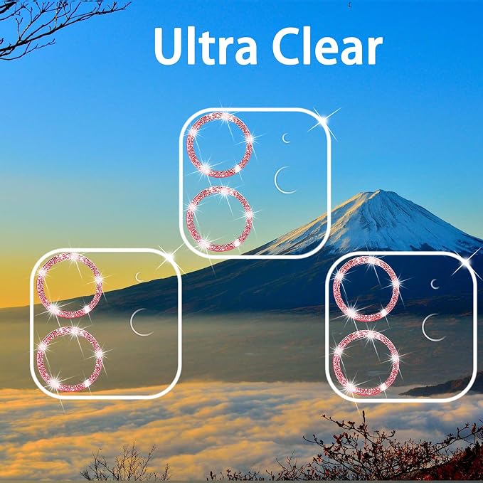 Dengduoduo 3 Pack Tempered Glass Camera Lens Protector