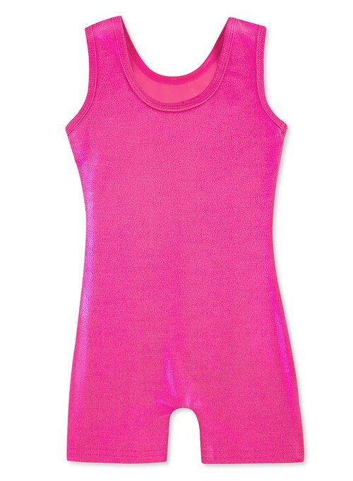 HOZIY Toddler Gymnastics Leotards 3t 4t With Shorts for Kids Leo Hot Pink Sparkly Sparkle Rose Solid Color Tumbling Outfits Dance Clothes Clothing Bodysuits Leotardos Para Gimnasia