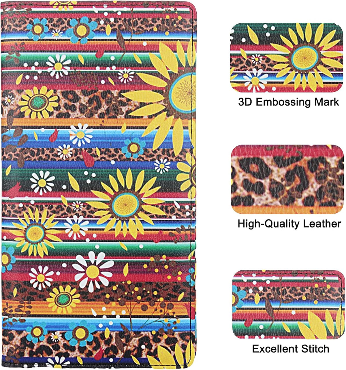LumiMokki Premium Car Registration & Insurance Card Holder, Sunflower