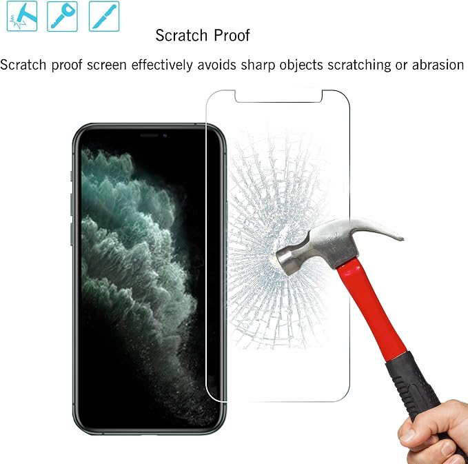 Ailun 2 Pack Screen Protector for iPhone 11 Pro + 2 Pack Camera Lens Protector