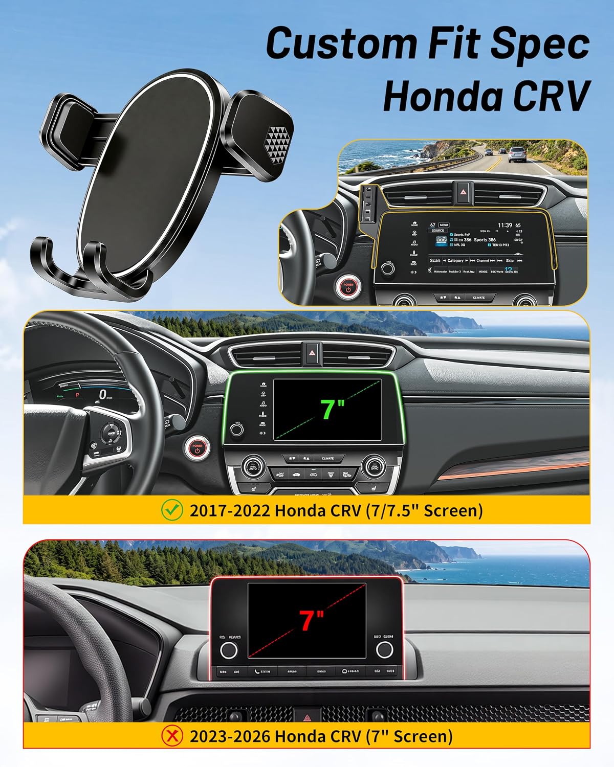 Car Phone Holder for 2017-2022 Honda CRV, 2020 2021 Honda CR-V Accessories