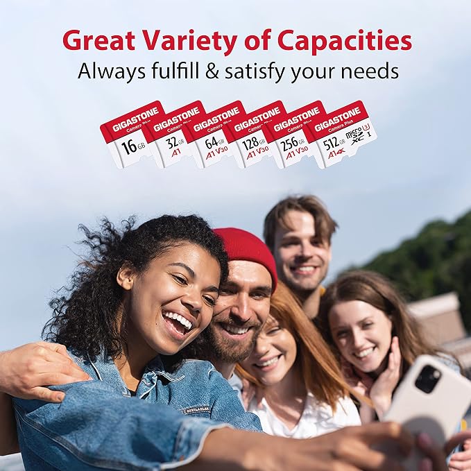 Gigastone 256GB Camera Plus Series Memory Card, Read Speed up to 100MB/s. Ideal