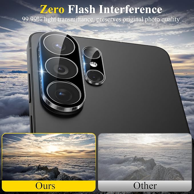 4 Pack for Samsung Galaxy S26 Ultra Camera Lens Screen Protector, 9H Tempered