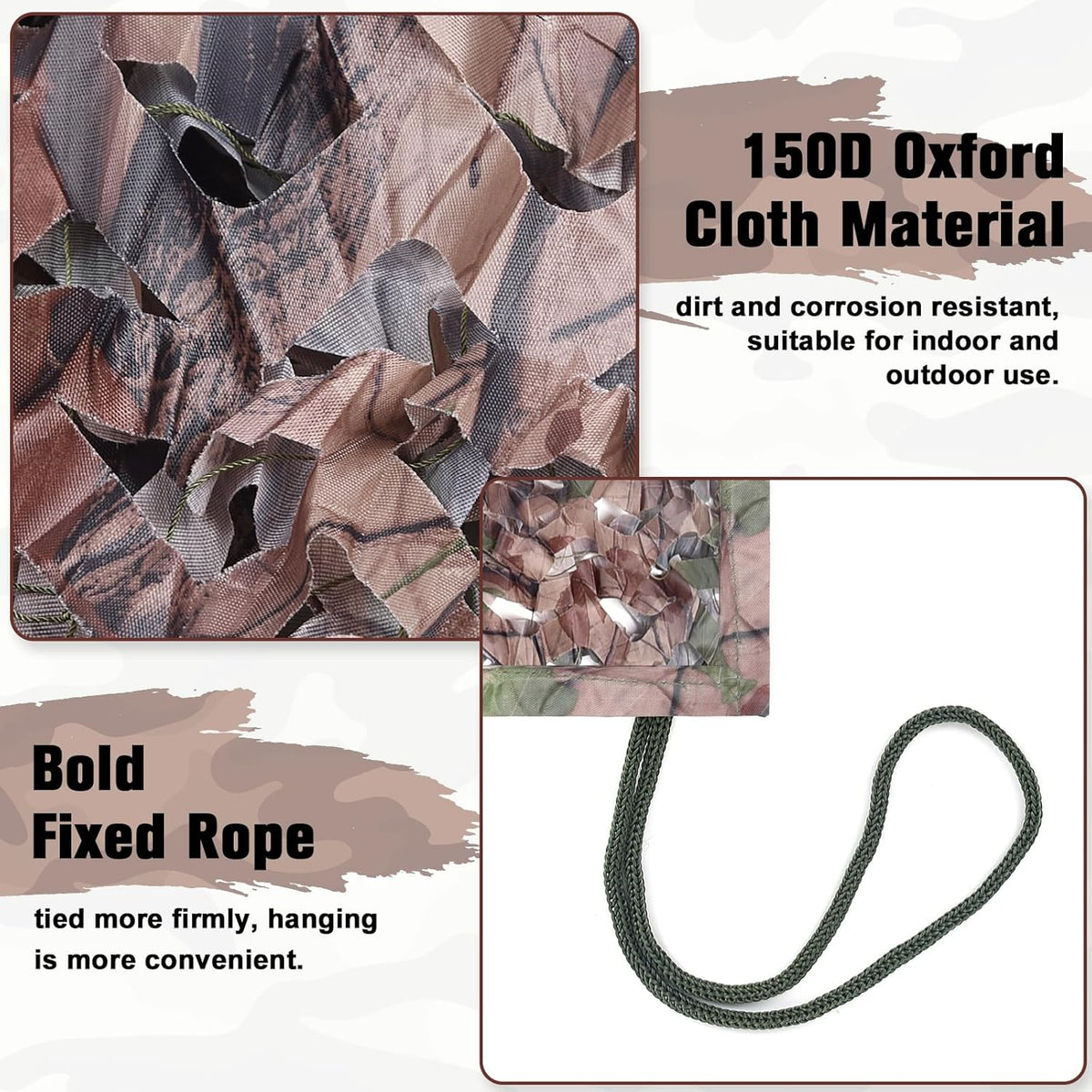 Skiennix Camouflage Netting - Versatile Sunshade Tarp for Hunting & Military-Themed Events | 20x20, 10x20, 10x10 Sizes
