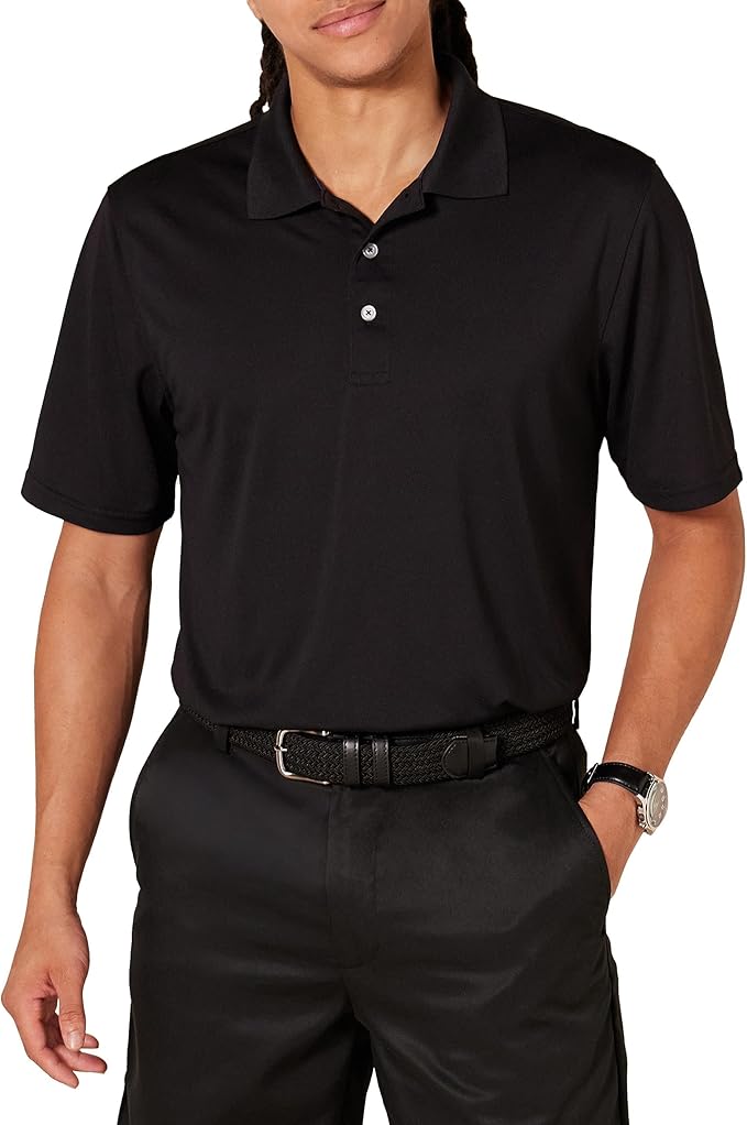 Amazon Essentials Mens Golf Polo Shirt, Moisture-Wicking Quick Dry, Short Sleeve