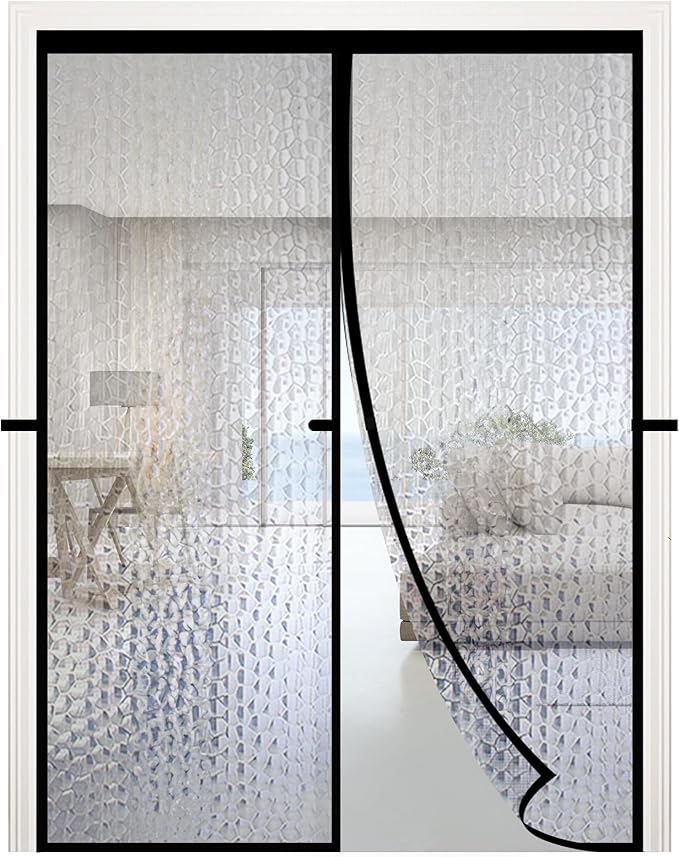 RELIANCER Magnetic Thermal Insulated Door Curtain,Waterproof EVA Door Cover,Fit Doors Size Up to 42"x83",Temperature Protection Insulated Doorway Curtain Partition,Patio Self-Closing Doors Net Screen