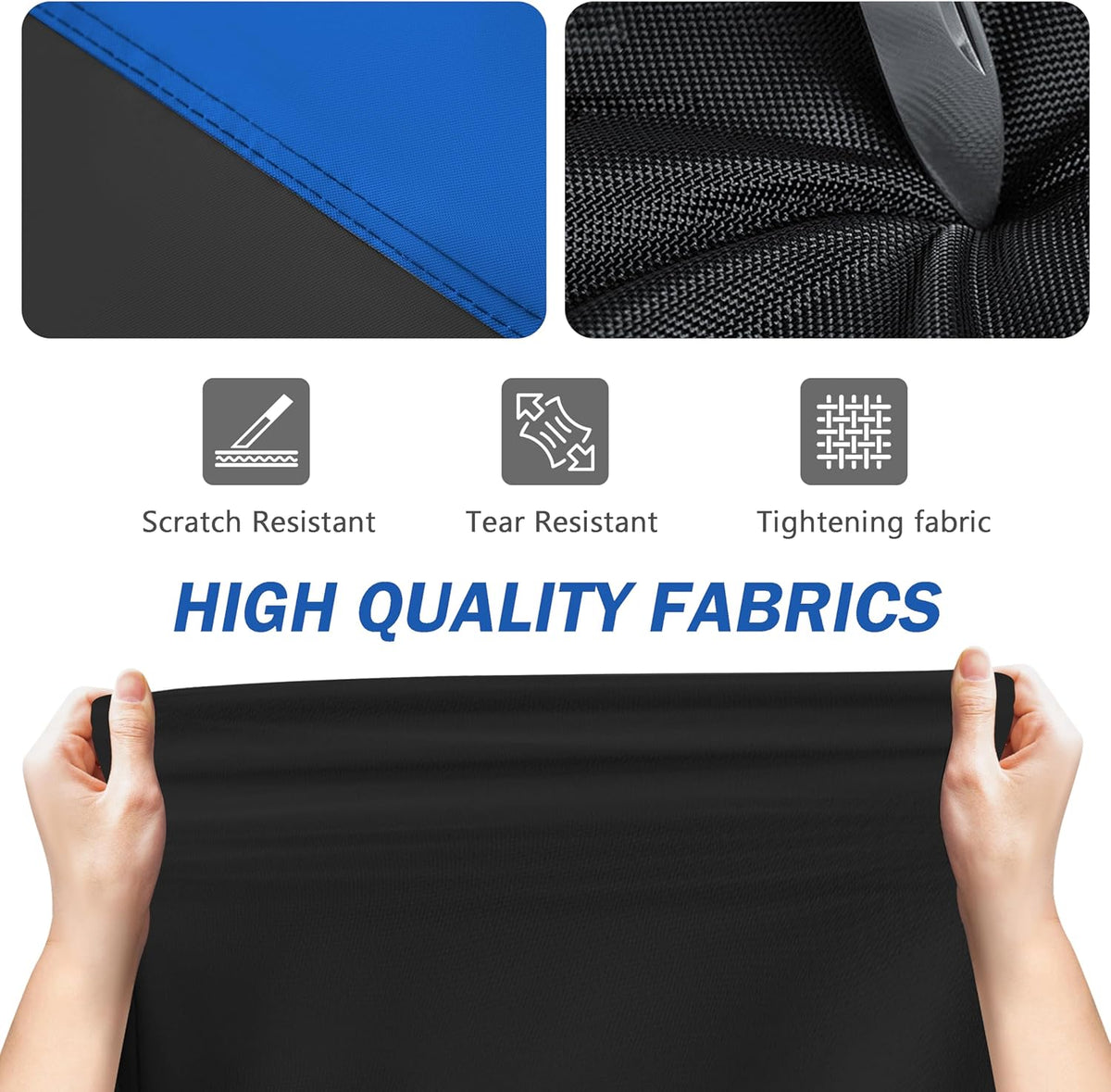 Skiennix Bike Cover - All Weather Waterproof Protection with Lock Hole | XL Size (Black & Blue, 79 x 27.5 x 44 Inches)