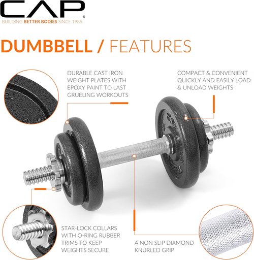 Cap Barbell Adjustable Dumbbell Weight Set - Versatile Fitness Solution | Multiple Weight Options