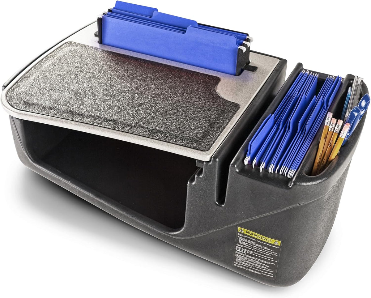 AutoExec Efficiency FileMaster Car Desk for Your Vehicle Workstation and Mobile Office, Grey