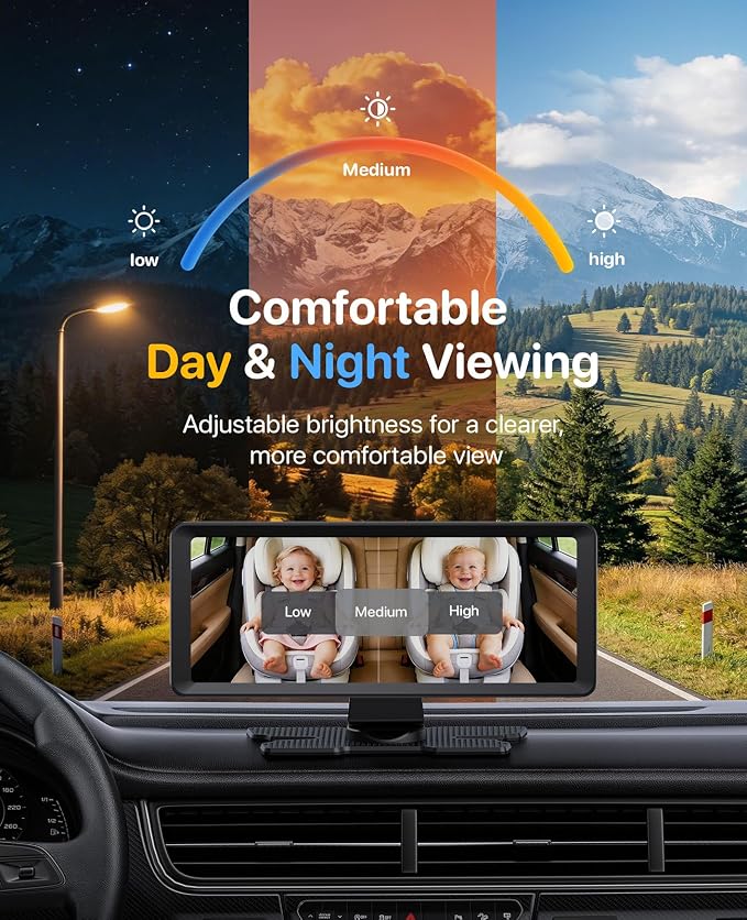 Luckview BM5 MAX Dual Baby Car Camera, 1080P HD