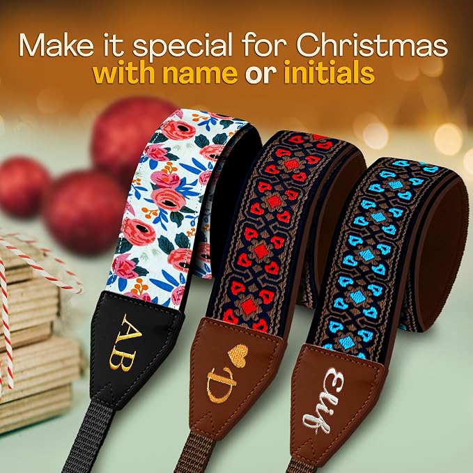 Art Tribute Custom Camera Strap Vintage Red
