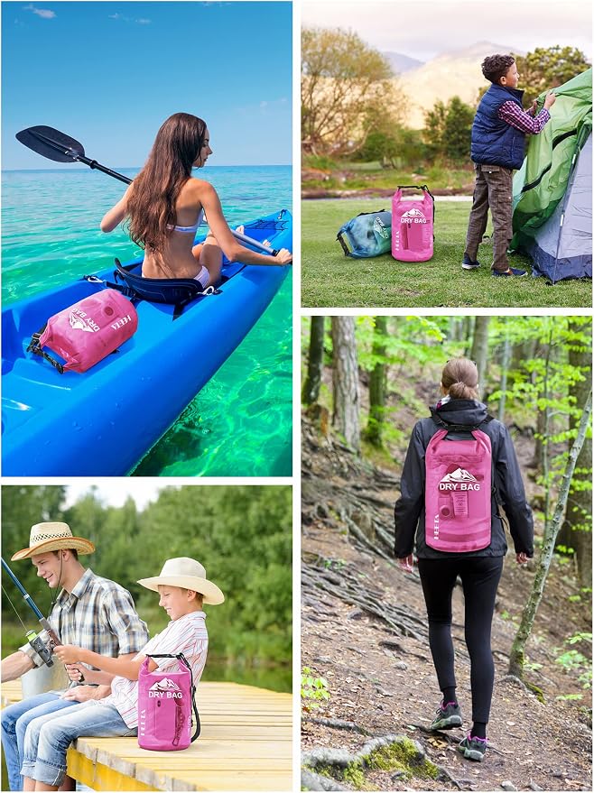HEETA Dry Bag Waterproof for Women Men, 5L/10L/20L/30L/40L Roll Top Lightweight