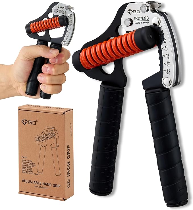 GD IRON GRIP Grip Strength Trainer Adjustable Hand Gripper Strengthener Hand Grip Exerciser Wrist Strengtheners Silent & Durable – Forearm, Finger & Hand Strength Training for Athletes, Climbers & Rehabilitation
