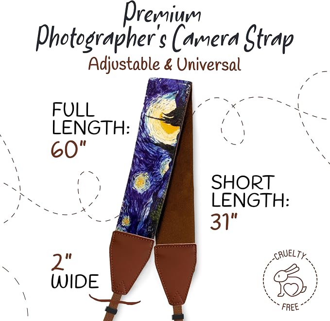 Camera Strap, Vintage Embroidered Neck Shoulder & Crossbody Camera Strap