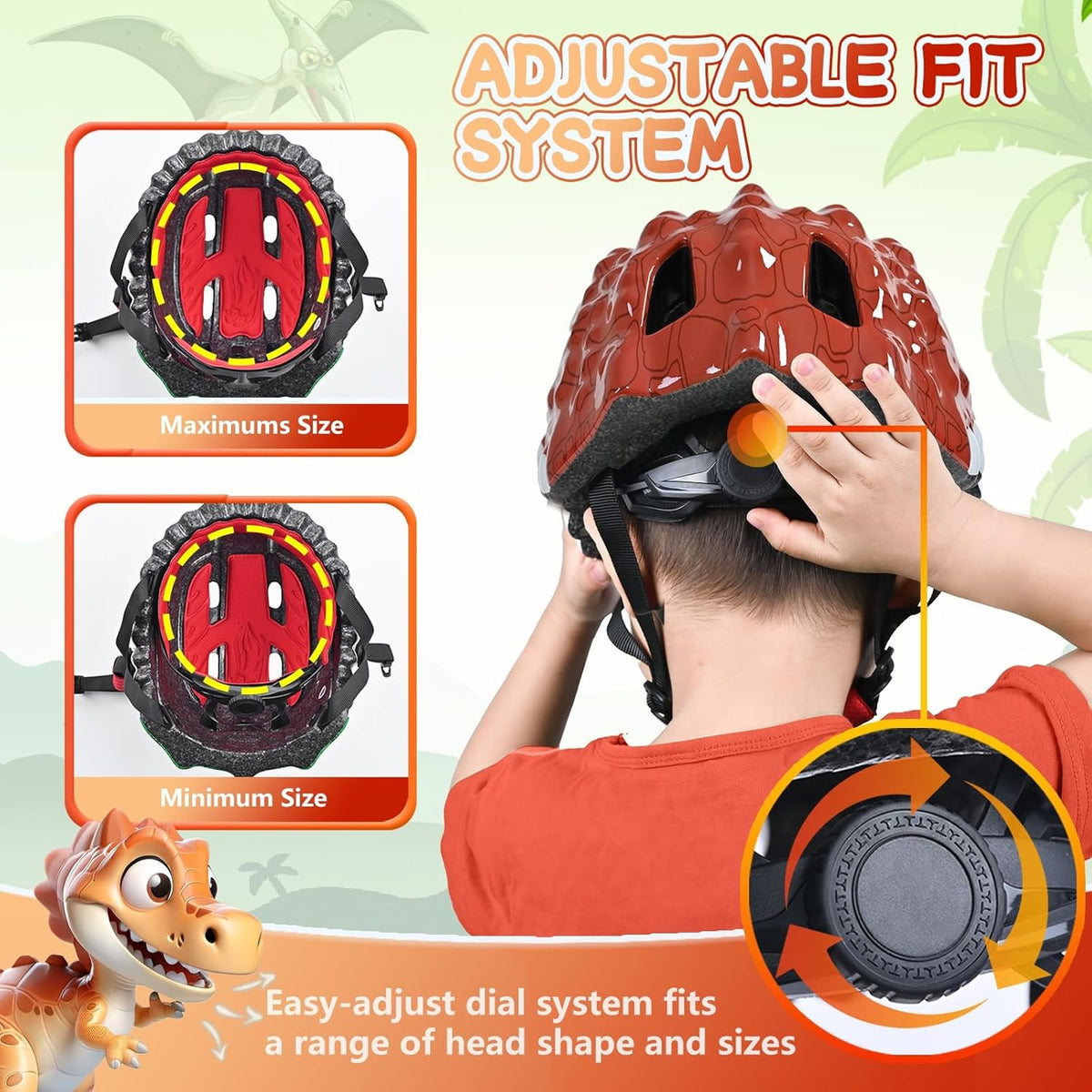 Skiennix Kids Bike Helmet - Adjustable 3D Lightweight Design with Ventilation for Boys & Girls | Multi-Sport Use