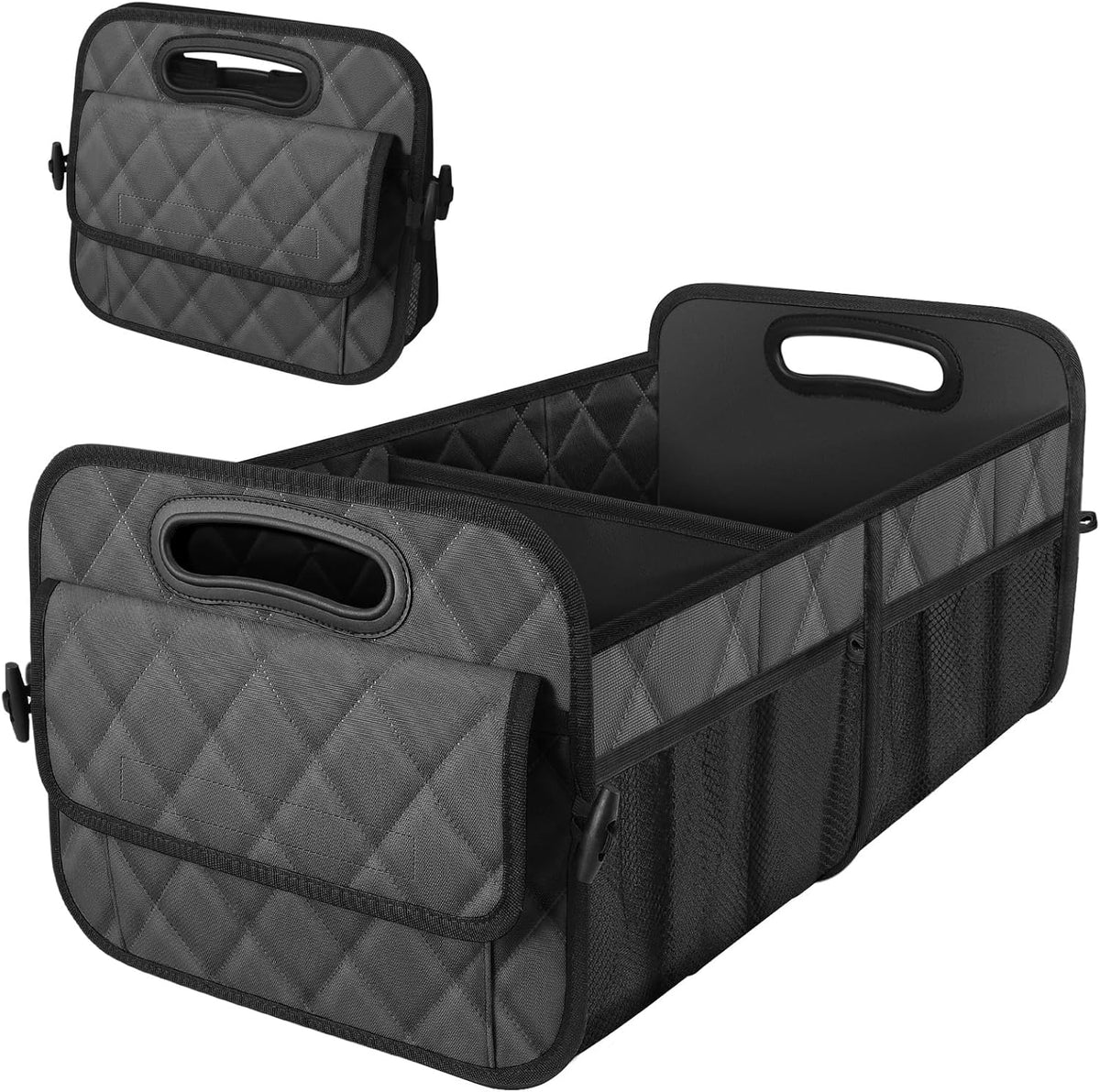 Deosk Car Trunk Organizer for SUV, Car Organizers and Storage with Reinforced Handles, Car Accessories for Women/Men 50L Waterproof Polyester Trunk Organizer(Medium,Pink)