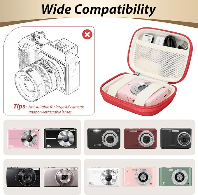 Digital Camera Case for CAMKORY, KODAK PIXPRO FZ45/FZ55, Canon IXUS 285 HS