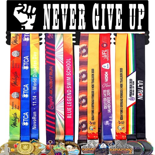Goutoports Medal Hanger Display Rack - Personalized Award & Ribbon Organizer for 60 Medals | Wall Mount