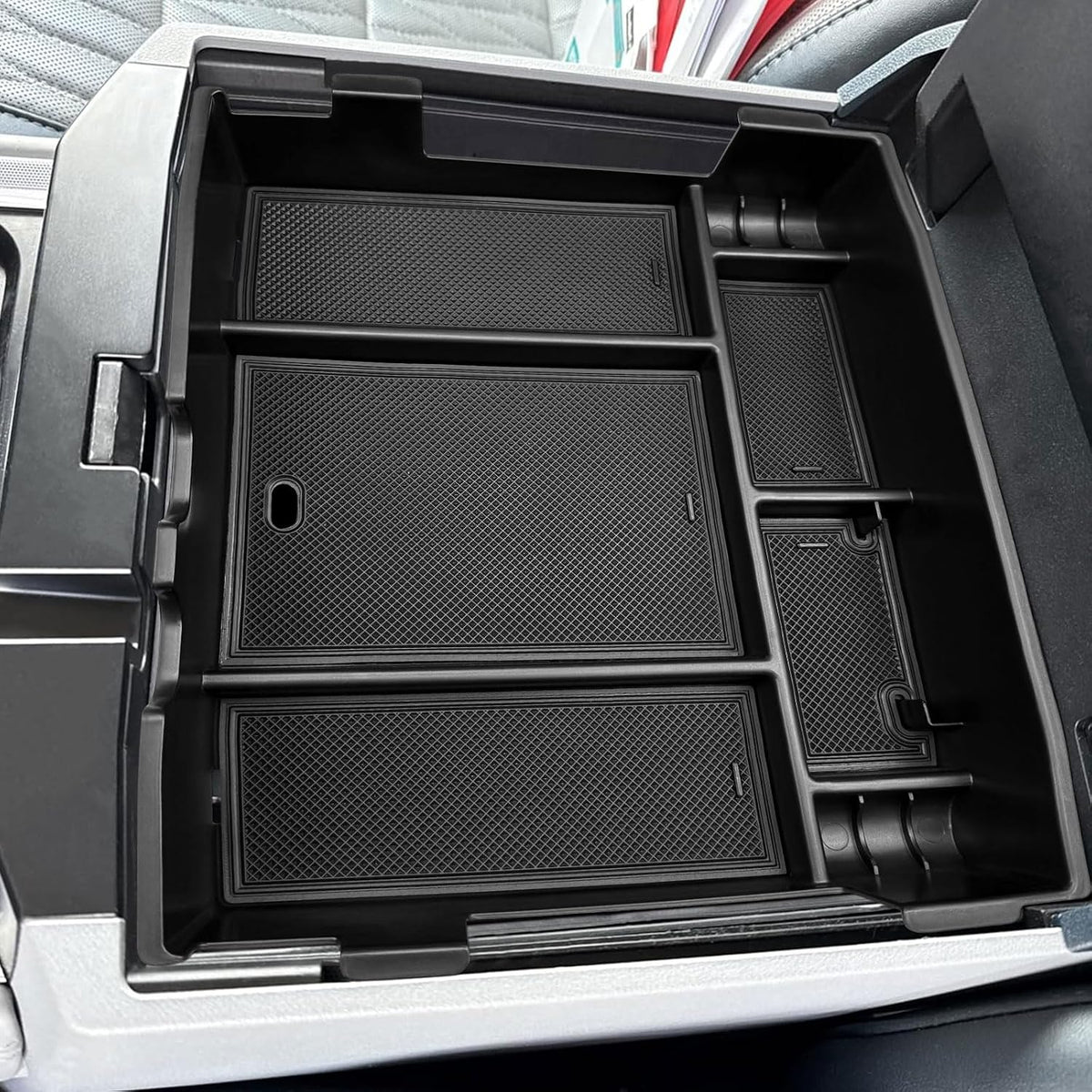 Zxiaochun Center Console Organizer for 2023-2026 Ford F250 F350 F450 F550