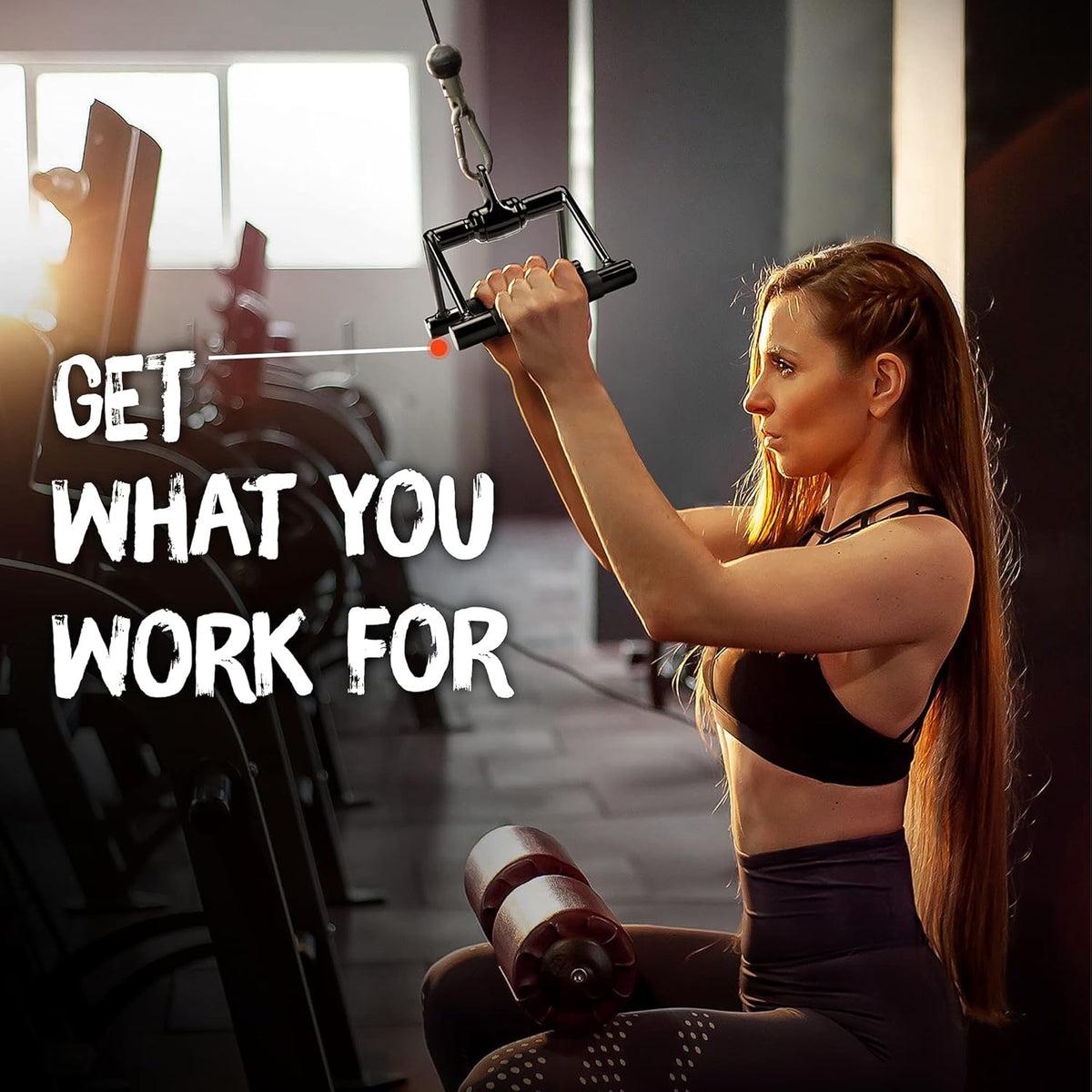 Yes4All Cable Machine Attachment - Double D Handle & Tricep Rope for Home Gym | Supports 880 LB