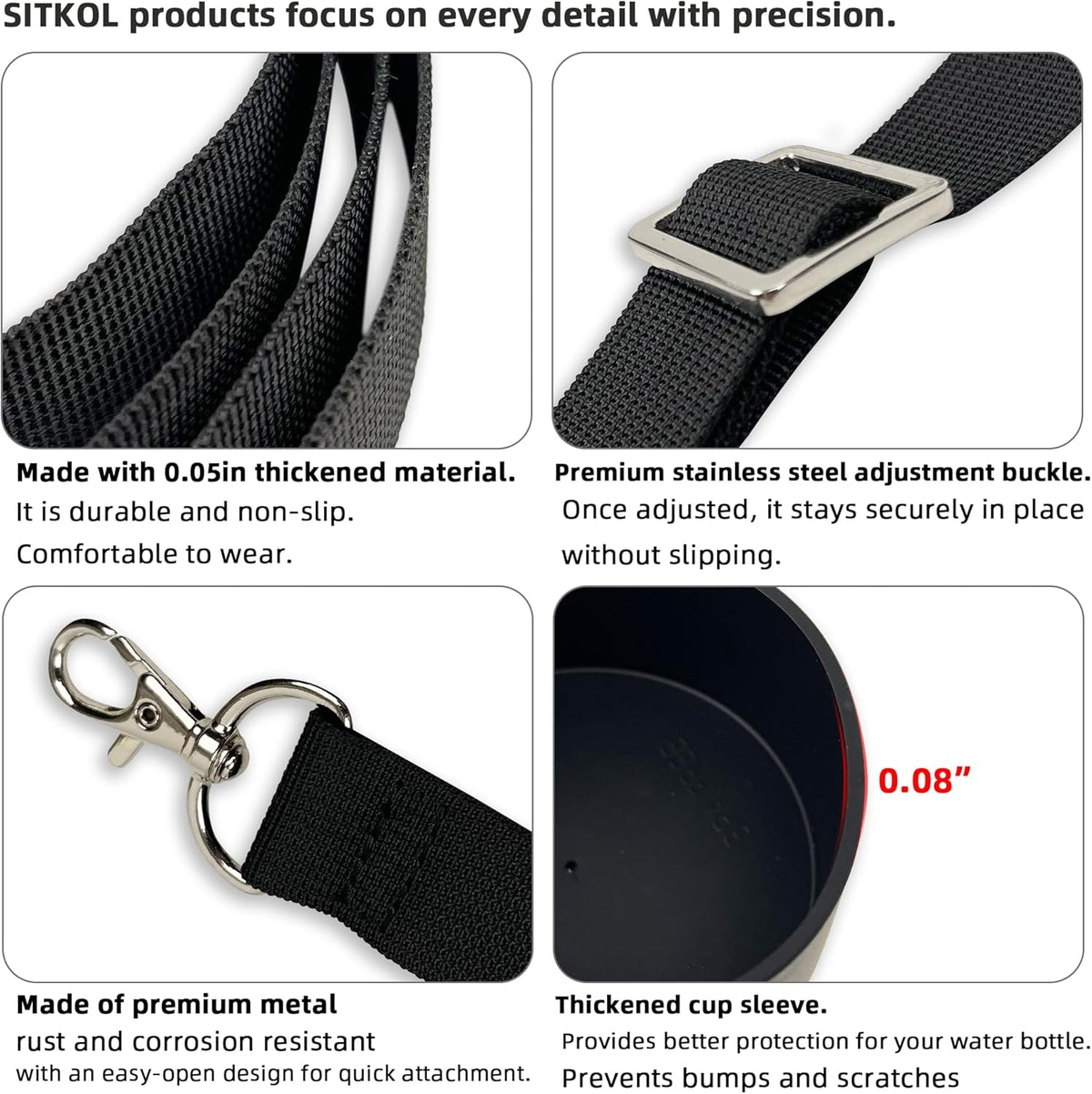Owala Silicone Boot Set - Non-Slip Sleeve, Shoulder Strap & Handle Strap for 24 oz, 32 oz, 40 oz Bottles | Candy Coated Accessories