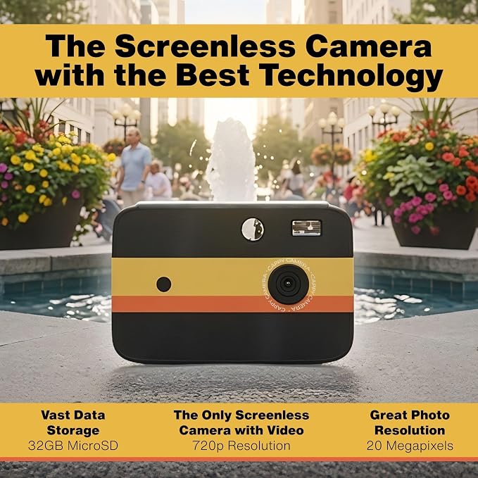 CAPPY 20MP Screenless Digital Camera & Video Rec