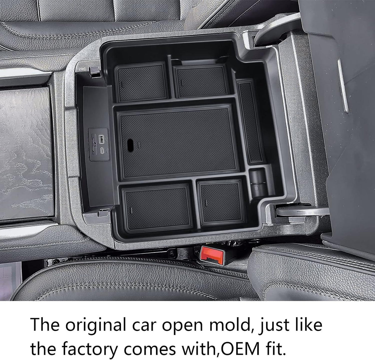 Full Size Center Console Organizer Tray for 2021-2026 Chevy Tahoe/Suburban