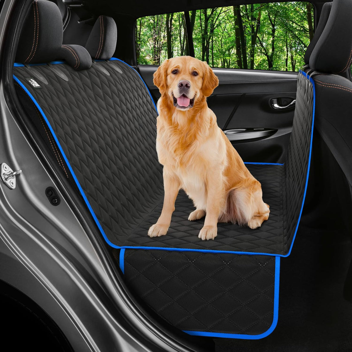Dog Car Seat Cover for Back Seat, Dog Hammock for Car, SUV, Truck & Tesla