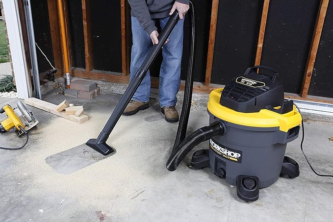 WORKSHOP Wet/Dry Vacs Shop Vacuum WS1200VA 12-Gallon 5.0 Peak HP General Purpose Wet Dry Vacuum Cleaner with Filter, Dust Bag, Hose and Attachments for Home, Workshop and Jobsite Cleaning