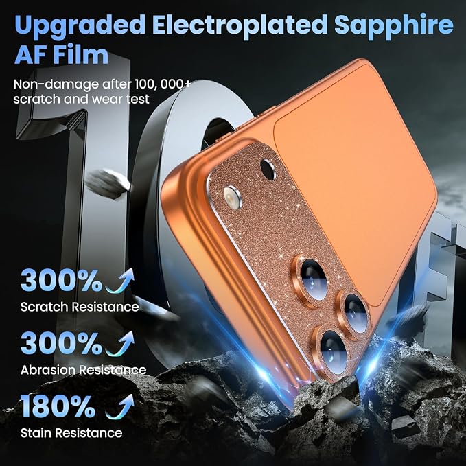 Uyiton for iPhone 17-Pro-Max Camera-Lens Protector: Bling Metal Tempered Glass