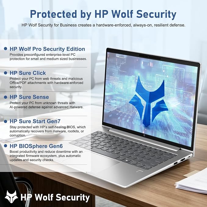 HP ProBook 440 G11 Intel Core Ultra 7 155U 14" FHD+ IPS Business AI Laptop | 16GB DDR5, 512GB SSD, Fingerprint, 1080p IR Camera, Backlit, HDMI, Wi-Fi 6, Win 11 Pro, Thunderobot 7 in-1 USB-C Hub Bundle