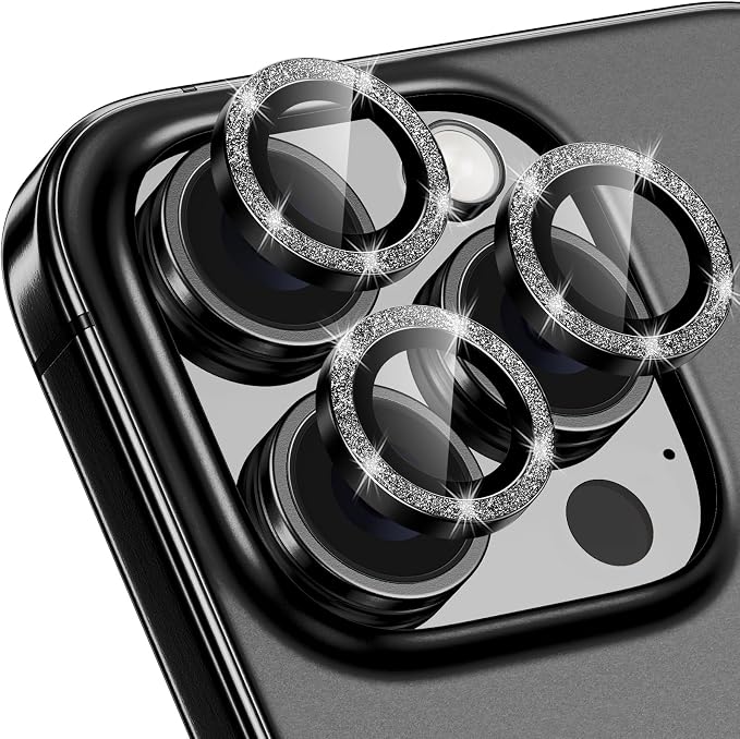 for iPhone 16 Pro/16 Pro Max Camera Lens Protector Bling Individual Metal