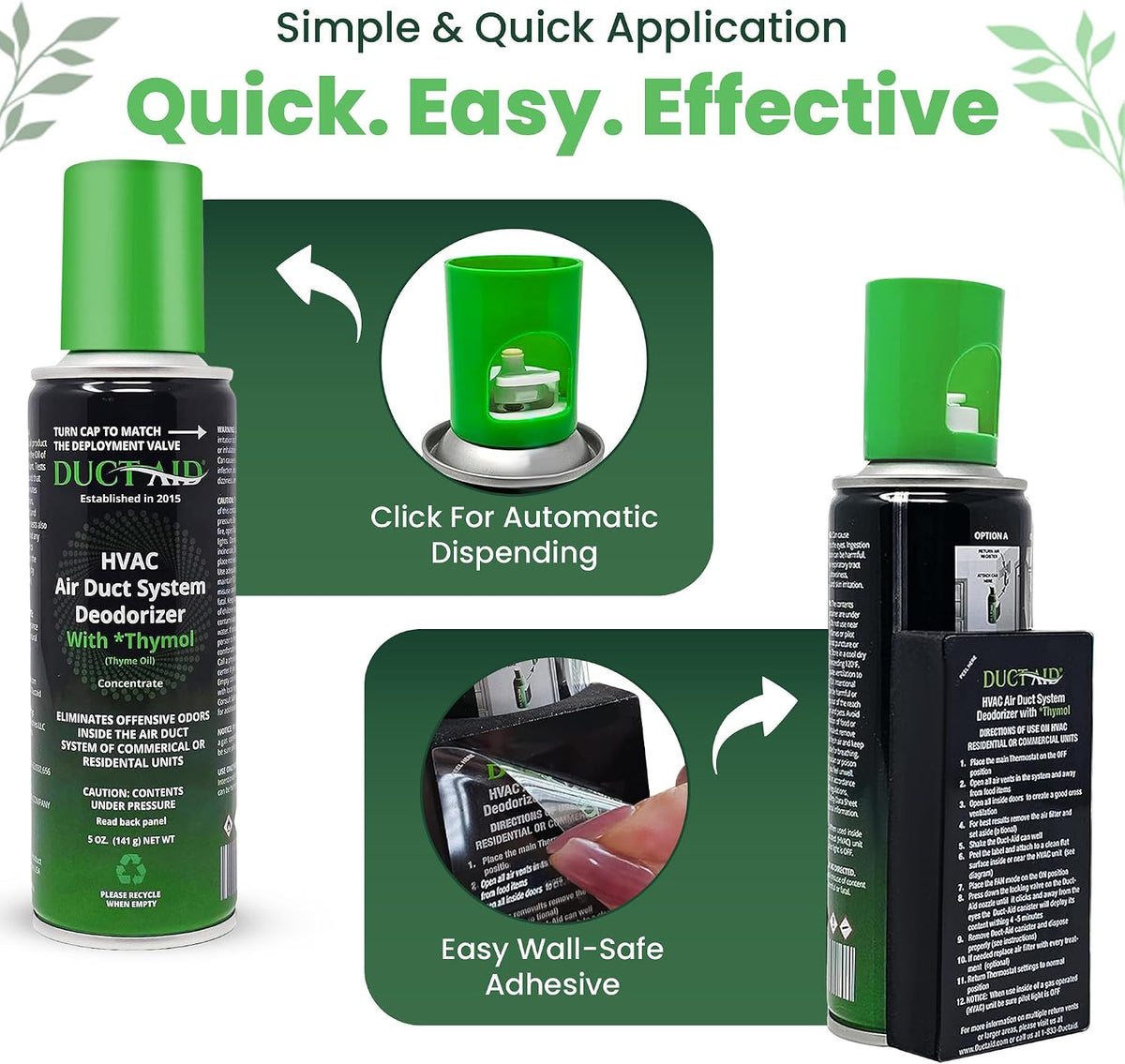 Air Freshener for HVAC System, Commercial, Residential & Cars| Made with Thyme extract, natural Plant based product Now available in a Concentrated Formula for maximum effectiveness (PACK 1)