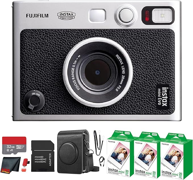 Fujifilm Instax Mini EVO Hybrid Instant Camera Bundle
