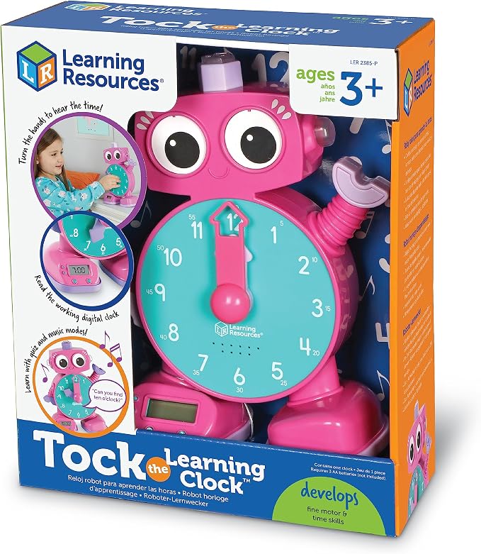 Learning Resources Tock The Learning Clock Pink