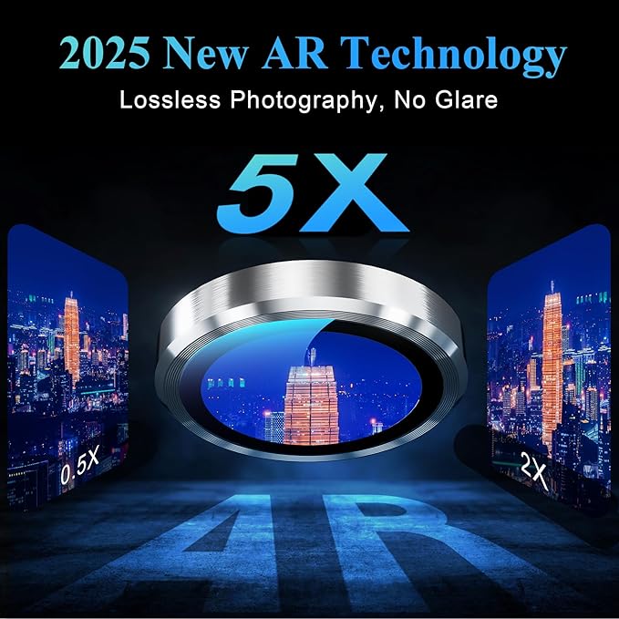 YWXTW Camera Lens Protector for iPhone 17 Pro/iPhone 17 Pro Max, Tempered Glass