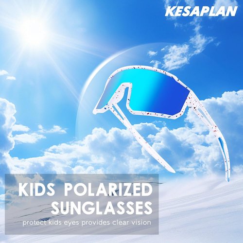 KesaPlan Kids Baseball Polarized Sunglasses - Youth Sports Eyewear for Ages 6-14 | Perfect for Softball & Cycling