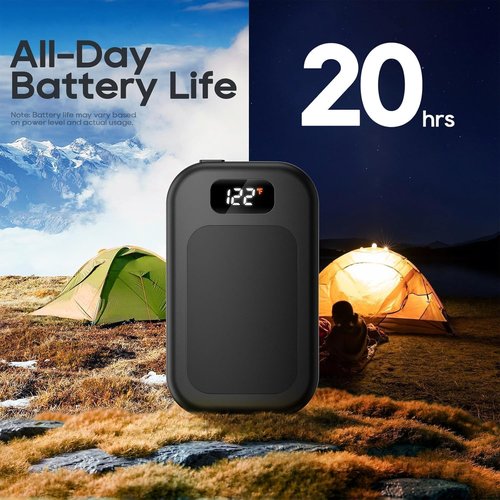AI Hand Warmers - Rechargeable 2-Pack with 3 Heat Levels & Real-Time Temp Display | Fast Heating for Gloves & Pockets